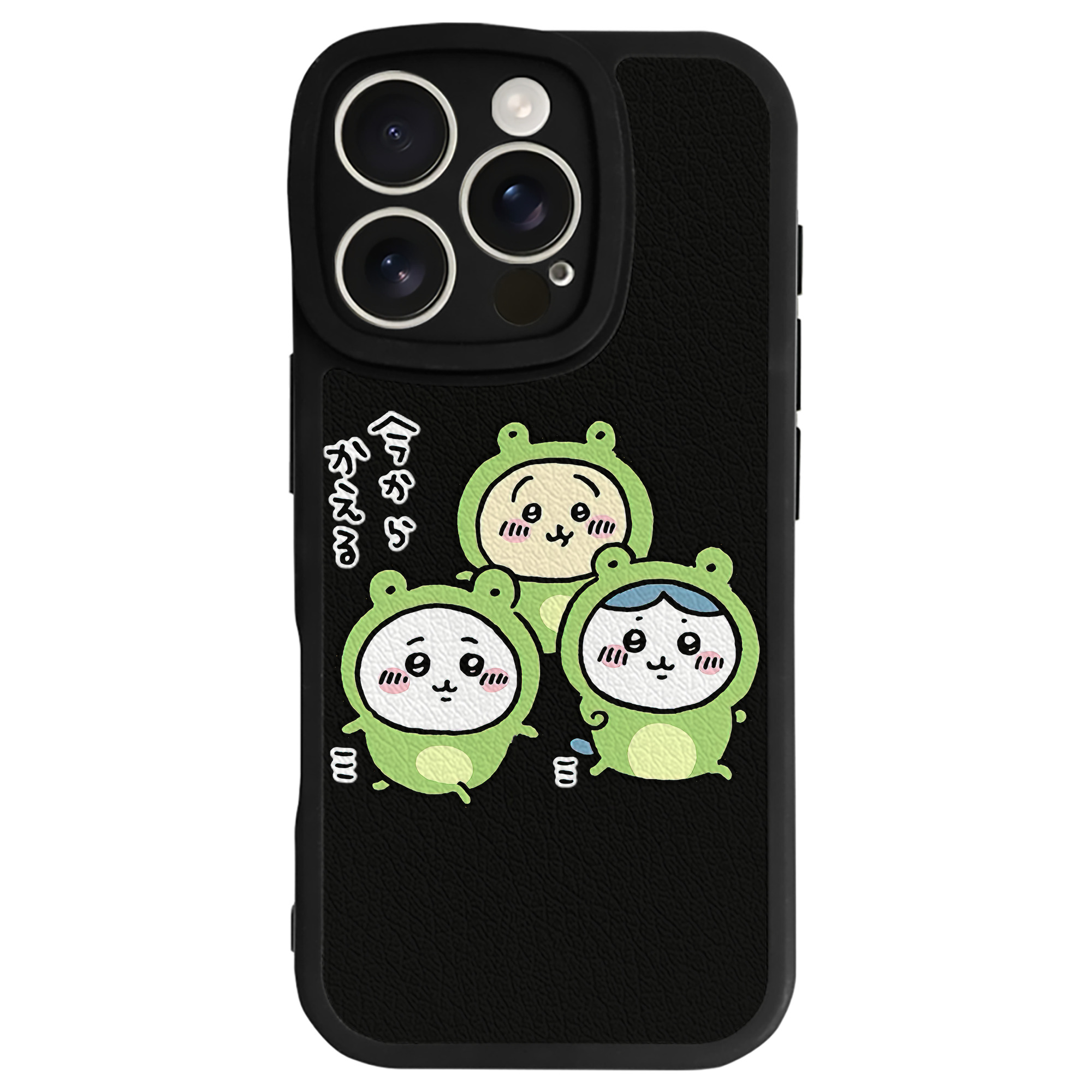 （画像用） ちいかわ ハチワレ Chii-kawa hachiware 【iPhone 16シリーズ対応】シリコンスマホケース（レザー調） 材質：シリコン